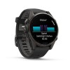 Garmin Fenix 8 -kello - 43 mm, AMOLED, safiiri, titaani, hiilenharmaa DLC mustalla hihnalla