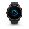 Garmin Fenix 8 -kello - 43 mm, AMOLED, safiiri, titaani, hiilenharmaa DLC mustalla hihnalla