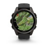 Garmin Fenix 8 -kello - 43 mm, AMOLED, safiiri, titaani, hiilenharmaa DLC mustalla hihnalla