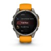 Garmin Fenix 8 kello - 47 mm, AMOLED, safiiri, titaani, titaani, oranssi/grafiitti ranneke
