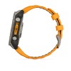 Garmin Fenix 8 kello - 47 mm, AMOLED, safiiri, titaani, titaani, oranssi/grafiitti ranneke