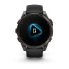 Garmin Fenix 8 kello - 47 mm, AMOLED, safiiri, titaani, hiilenharmaa DLC mustalla/kiviharmaalla rannekkeella