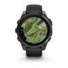 Garmin Fenix 8 kello - 47 mm, AMOLED, safiiri, titaani, hiilenharmaa DLC mustalla/kiviharmaalla rannekkeella