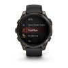 Garmin Fenix 8 kello - 47 mm, AMOLED, safiiri, titaani, hiilenharmaa DLC mustalla/kiviharmaalla rannekkeella