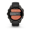 Garmin Fenix 8 kello - 47 mm, AMOLED, safiiri, titaani, hiilenharmaa DLC mustalla/kiviharmaalla rannekkeella