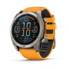 Garmin Fenix 8 kello - 51 mm, AMOLED, safiiri, titaani, titaani, oranssi/grafiitti ranneke