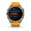 Garmin Fenix 8 kello - 51 mm, AMOLED, safiiri, titaani, titaani, oranssi/grafiitti ranneke