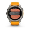 Garmin Fenix 8 kello - 51 mm, AMOLED, safiiri, titaani, titaani, oranssi/grafiitti ranneke