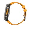 Garmin Fenix 8 kello - 51 mm, AMOLED, safiiri, titaani, titaani, oranssi/grafiitti ranneke