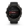 Garmin Fenix 8 kello - 51 mm, AMOLED, safiiri, titaani, hiilenharmaa DLC mustalla/kiviharmaalla rannekkeella