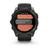Garmin Fenix 8 kello - 51 mm, AMOLED, safiiri, titaani, hiilenharmaa DLC mustalla/kiviharmaalla rannekkeella
