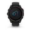 Garmin Fenix 8 kello - 47mm, SOLAR, Sapphire, Titanium, Carbon Grey DLC mustalla/kiviharmaalla rannekkeella