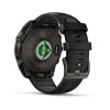 Garmin Fenix 8 kello - 47mm, SOLAR, Sapphire, Titanium, Carbon Grey DLC mustalla/kiviharmaalla rannekkeella