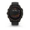 Garmin Fenix 8 kello - 47mm, SOLAR, Sapphire, Titanium, Carbon Grey DLC mustalla/kiviharmaalla rannekkeella