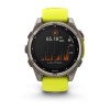Fenix 8 Garmin kello - 47mm, SOLAR, Sapphire, Titaani, Titaani keltaisella/grafiittihihnalla