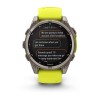 Fenix 8 Garmin kello - 47mm, SOLAR, Sapphire, Titaani, Titaani keltaisella/grafiittihihnalla