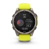 Fenix 8 Garmin kello - 47mm, SOLAR, Sapphire, Titaani, Titaani keltaisella/grafiittihihnalla