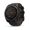 Garmin Fenix 8 kello - 51 mm, aurinko, safiiri, titaani, hiilenharmaa DLC mustalla/kiviharmaalla hihnalla