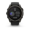 Garmin Fenix 8 kello - 51 mm, aurinko, safiiri, titaani, hiilenharmaa DLC mustalla/kiviharmaalla hihnalla