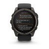 Garmin Fenix 8 kello - 51 mm, aurinko, safiiri, titaani, hiilenharmaa DLC mustalla/kiviharmaalla hihnalla