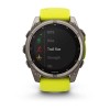 Fenix 8 Garmin kello - 51 mm, aurinko, safiiri, titaani, titaani keltaisella/grafiittihihnalla