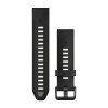 Garmin QuickFit 20 Fenix 8 rannekoru - silikoni, musta/kiviharmaa
