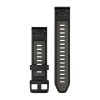 Garmin QuickFit 20 Fenix 8 rannekoru - silikoni, musta/kiviharmaa
