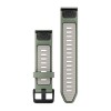 Garmin QuickFit 20 Fenix 8 Band - silikoni, salviavihreä/tuhkanharmaa