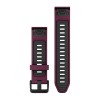 Rannekoru QuickFit 20 Fenix 8 Garmin - Silikoni, Merlot/Grafiitti