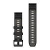 Garmin QuickFit 22 Fenix 8 rannekoru - silikoni, musta/kiviharmaa