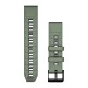 Garmin QuickFit 22 Fenix 8 Band - silikoni, salviavihreä/grafiitti
