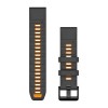 Rannekoru QuickFit 22 Fenix 8 Garmin - silikoni, grafiitti/oranssi