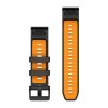 Rannekoru QuickFit 22 Fenix 8 Garmin - silikoni, grafiitti/oranssi