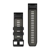 Garmin QuickFit 26 Fenix 8 rannekoru - silikoni, musta/kiviharmaa