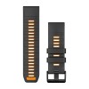 Rannekoru QuickFit 26 Fenix 8 Garmin - silikoni, grafiitti/oranssi