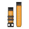 Rannekoru QuickFit 26 Fenix 8 Garmin - silikoni, grafiitti/oranssi