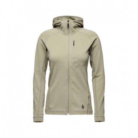 High Woman Coeficiente Fleece Hoody Black Diamond - Fume de piñeiro
