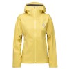 Stormline stretch rain shell black diamond - soft ochre woman jacket
