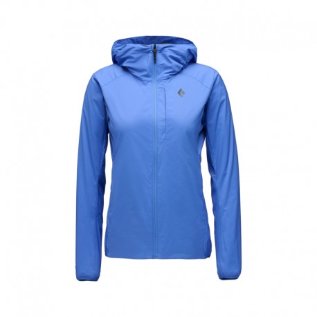 Veste Femme Alpine Start izolirano kapuco Črni diamant - čisto modra