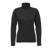 Coeficient de femeie înaltă Lt Quarter Zip Pullover Diamond Black - Negru