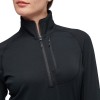 Coeficient de femeie înaltă Lt Quarter Zip Pullover Diamond Black - Negru