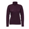 Coeficient de femeie înaltă Lt Quarter Zip Pullover Diamond Black - BlackBerry