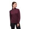 Coeficient de femeie înaltă Lt Quarter Zip Pullover Diamond Black - BlackBerry