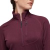 Coeficient de femeie înaltă Lt Quarter Zip Pullover Diamond Black - BlackBerry