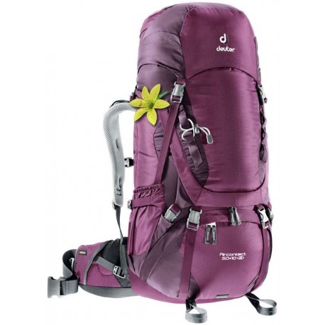 Deuter Aircontact 50+10 SL vandringsväska - Blackberry/Aubergine