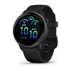6 Garmin - Harmaa vivoaktiivinen kello mustalla rannekkeella
