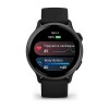 6 Garmin - Harmaa vivoaktiivinen kello mustalla rannekkeella
