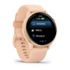 6 Garmin vivoaktiivinen kello - Metallinen vaaleanpunainen aamunkoitto vaaleanpunaisella vaaleanpunaisella rannekkeella
