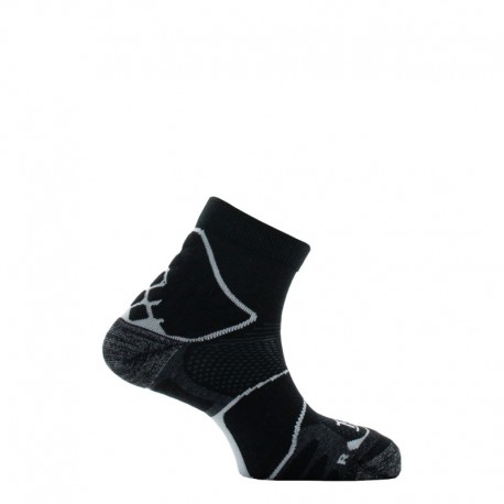 MERINO TOP TREK THYO SOCKS - KORT STEM - SVART/GRÅ