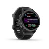 Forerunner 570 Garmin Watch - 42 mm - harmaa alumiini teleskooppi, musta kotelo, läpikuultava/musta musta rannekoru